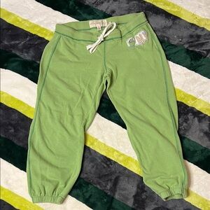 Aeropostale Light Green Capri Joggers Size S